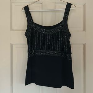 Ellen Tracey beaded tank top